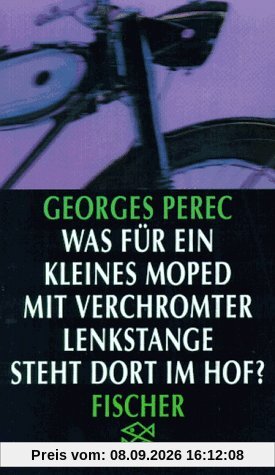 Was für ein kleines Moped mit verchromter Lenkstange steht dort im Hof?