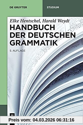 Elke Hentschel Handbuch Der Deutschen Grammatik (De Gruyter Studium)