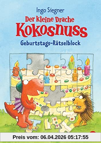 Der kleine Drache Kokosnuss – Geburtstags-Rätselblock: Rätsel-Block