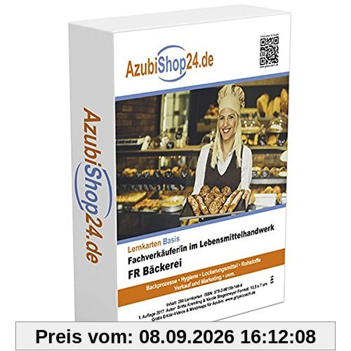 AzubiShop24.de Basis-Lernkarten Lernkarten Fachverkäufer/in im Lebensmittelhandwerk FR Bäckerei: Erfolgreiche Prüfungsvorbereitung auf die Abschlussprüfung