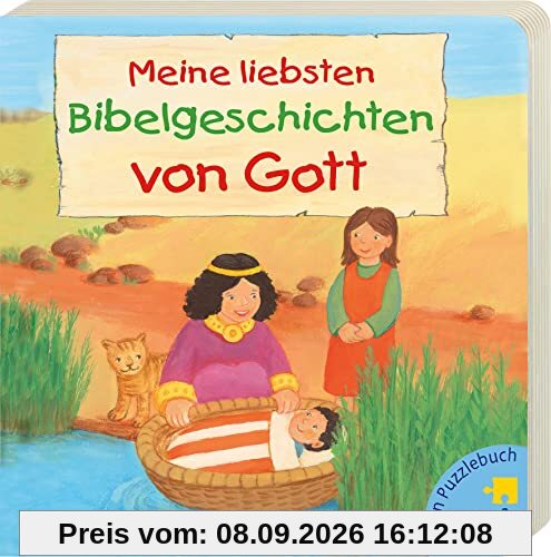 Mein Puzzlebuch: Meine liebsten Bibelgeschichten von Gott: Pappbilderbuch mit 6 Puzzles mit je 6 Teilen