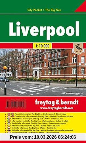 Freytag-Berndt und Artaria Kg Freytag Berndt Stadtpläne , Liverpool 1, 10 000