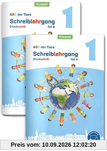 ABC der Tiere 1 Neubearbeitung – Arbeitsheft Druckschrift Kompakt, Teil A und B: Förderausgabe (ABC der Tiere - Neubearbeitung 2023 Kompakt Förderausgabe)