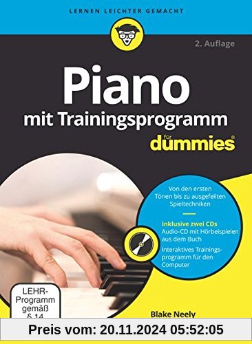 Piano mit Trainingsprogramm für Dummies