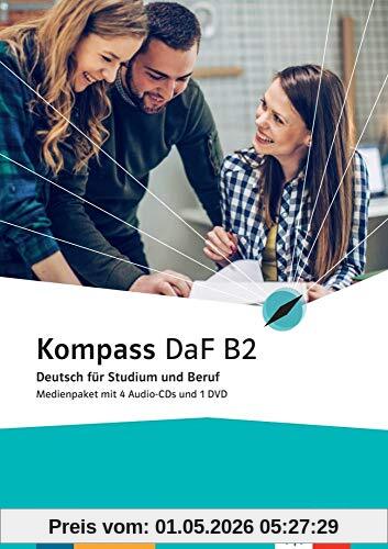 Kompass DaF B2 : Deutsch für Studium und Beruf : Medienpaket mit 4 Audio-CDs und 1 DVD
