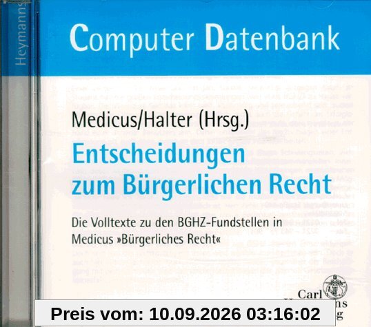 Entscheidungen zum Bürgerlichen Recht. CD- ROM für Windows 3.1/95/ NT