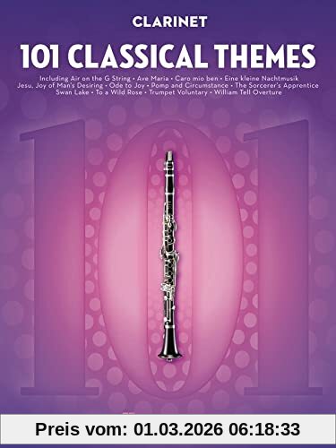 unbekannt 101 Classical Themes -For Clarinet- (Book), Noten, Sammelband Für Klarinette