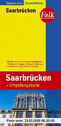 unbekannt Falk Stadtplan Extra Standardfaltung Saarbrücken