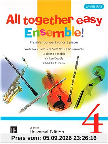 All together easy Ensemble!, für flexibles Ensemble/ Klavier ad lib.