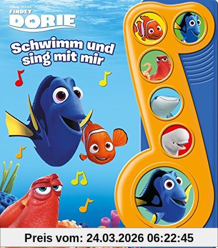 Findet Dorie - Liederbuch mit Sound - Pappbilderbuch mit 6 Melodien - Buch zum Film