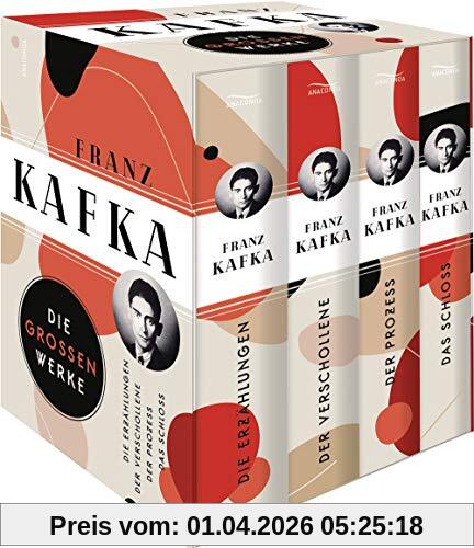 Franz Kafka - Die großen Werke: Die Erzählungen / Der Verschollene / Der Prozess / Das Schloss / Vier Bände im Schuber