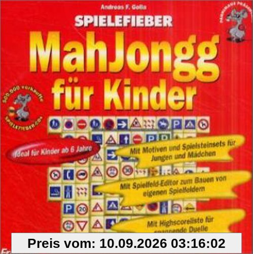 Spielefieber, CD-ROMs : MahJongg für Kinder, 1 CD-ROM 3.000 MahJongg Spielvarianten. Für Windows 95/98/ME
