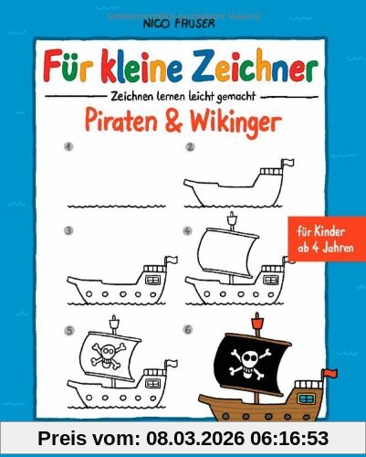 Für kleine Zeichner - Piraten & Wikinger