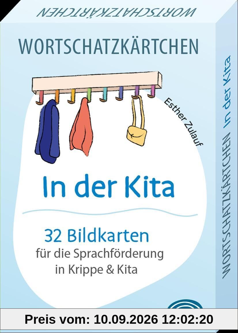 Wortschatzkärtchen: In der Kita - 32 Bildkarten für die Sprachförderung in Krippe und Kita
