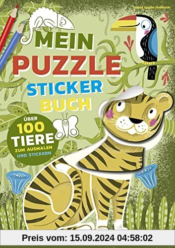 Mein bunter Puzzle-Sticker-Spaß - Tiere: Mit kunterbunten Tier-Puzzle-Stickern für Kinder ab 4 Jahren (Die Mein-bunter-P