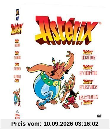 Coffret Astérix : Astérix le gaulois ; Astérix et Cléopâtre ; Astérix et les indiens ; les 12 travaux d'Astérix [FR IMPORT]