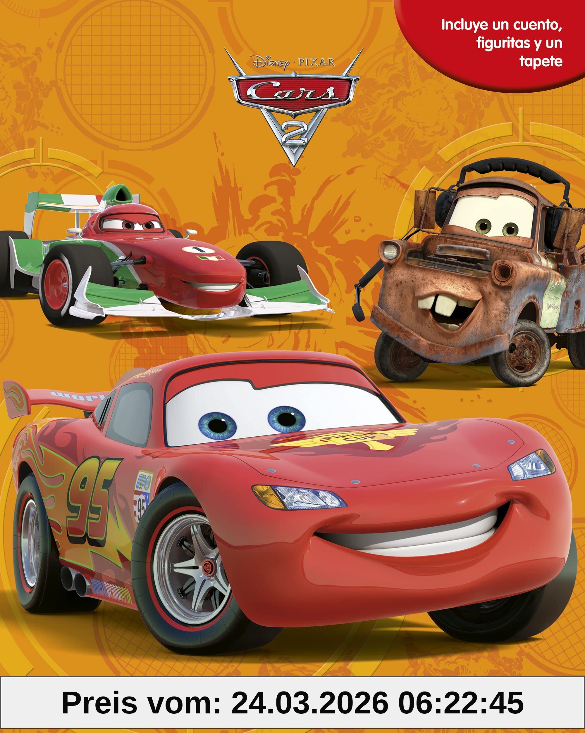 Cars 2. Mi libro-juego: Incluye un cuento, figuritas y un tapete para jugar (Libroaventuras)
