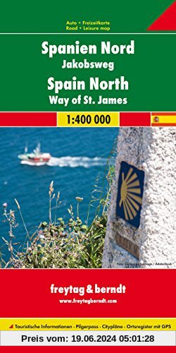 Spanien Nord - Jakobsweg, Autokarte 1:400.000 (freytag & berndt Auto + Freizeitkarten)