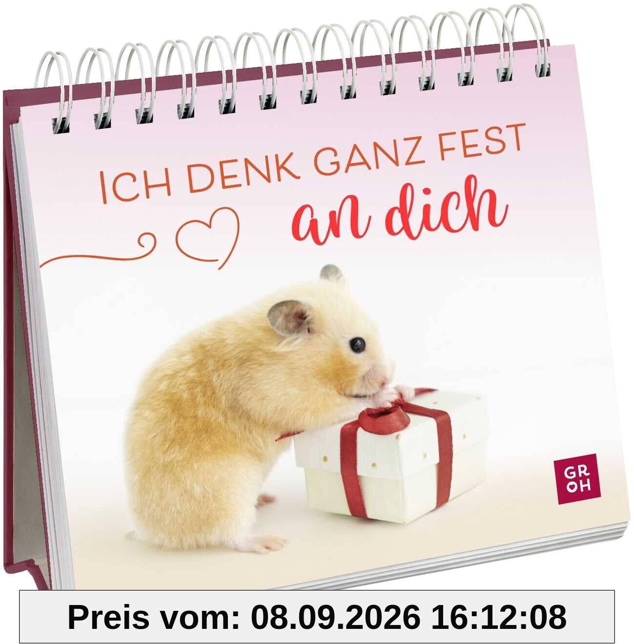 Ich denk ganz fest an dich: Liebevoller Botschaft für Herzensmenschen - Kleines Geschenk zur Aufmunterung oder einfach so.