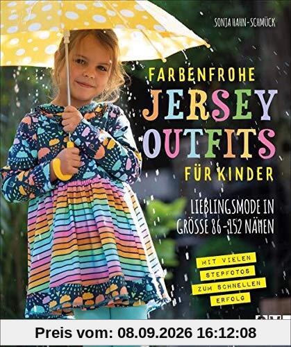 Farbenfrohe Jersey-Outfits für Kinder. Lieblingsmode in Größe 86 - 152 nähen. Bunte Jersey Kinderkleidung mit detaillierten Schnittmustern ganz einfach selber nähen.
