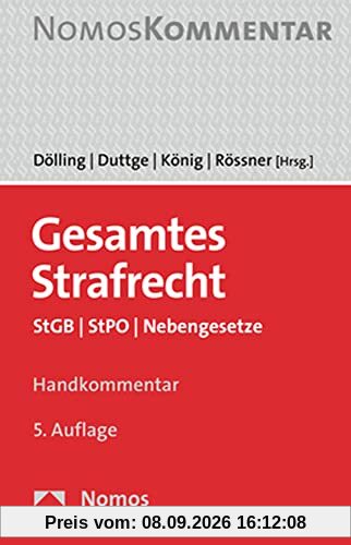 Gesamtes Strafrecht, m. 1 Buch, m. 1 Online-Zugang: StGB | StPO | Nebengesetze