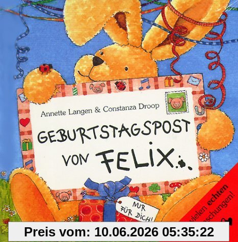Geburtstagspost von Felix - Minibuch 12 x 12 cm mit vielen echten Ueberraschungen