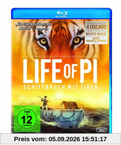 Life of Pi - Schiffbruch mit Tiger [Blu-ray]