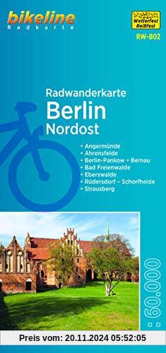 Radwanderkarte Berlin Nordost RW-B02: Angermünde – Bad Freienwalde – Berlin-Pankow – Bernau – Eberswalde – Schorfheide –