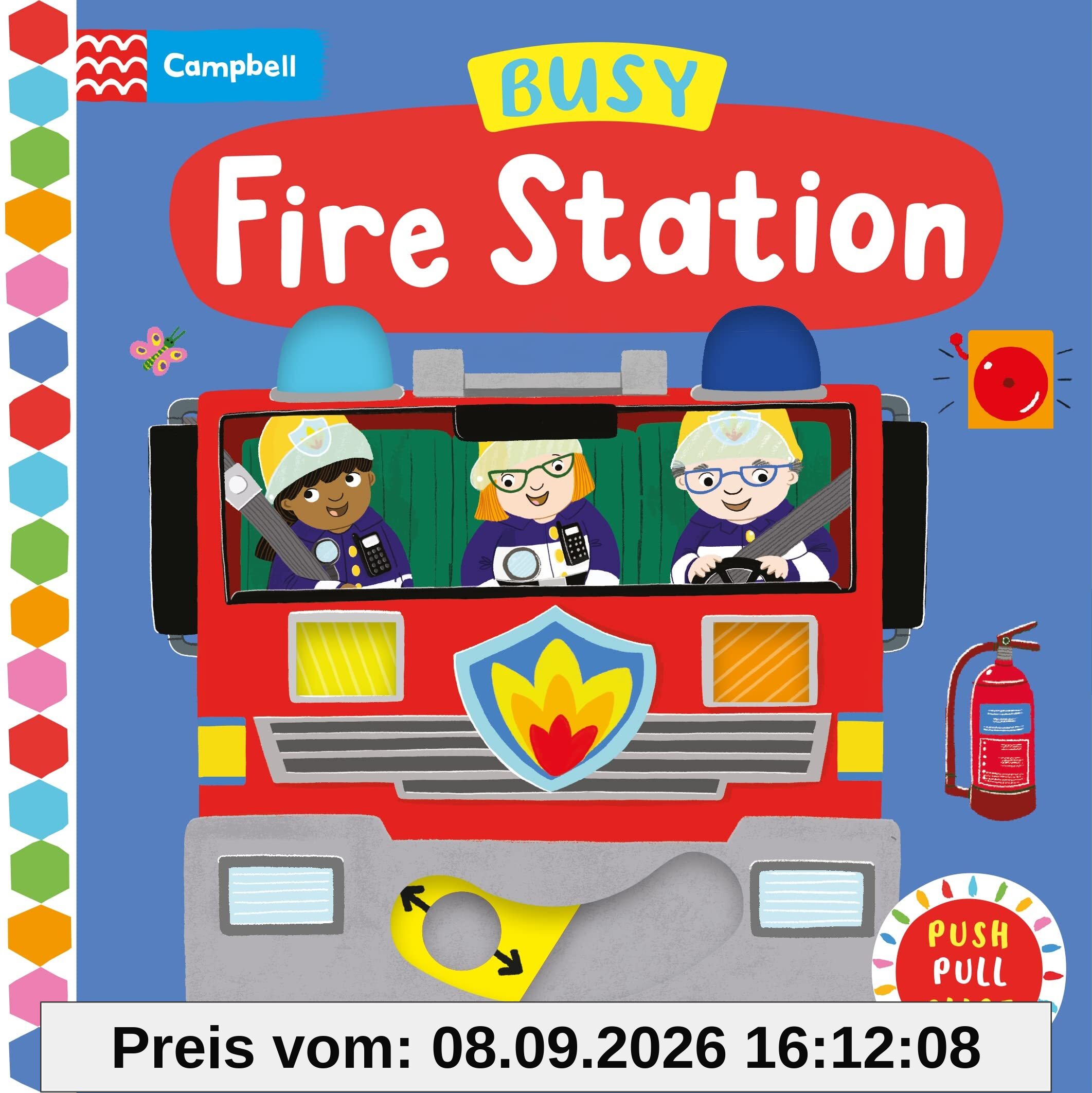 Busy Fire Station: A Push, Pull, Slide Book (Campbell Busy Books, 13)