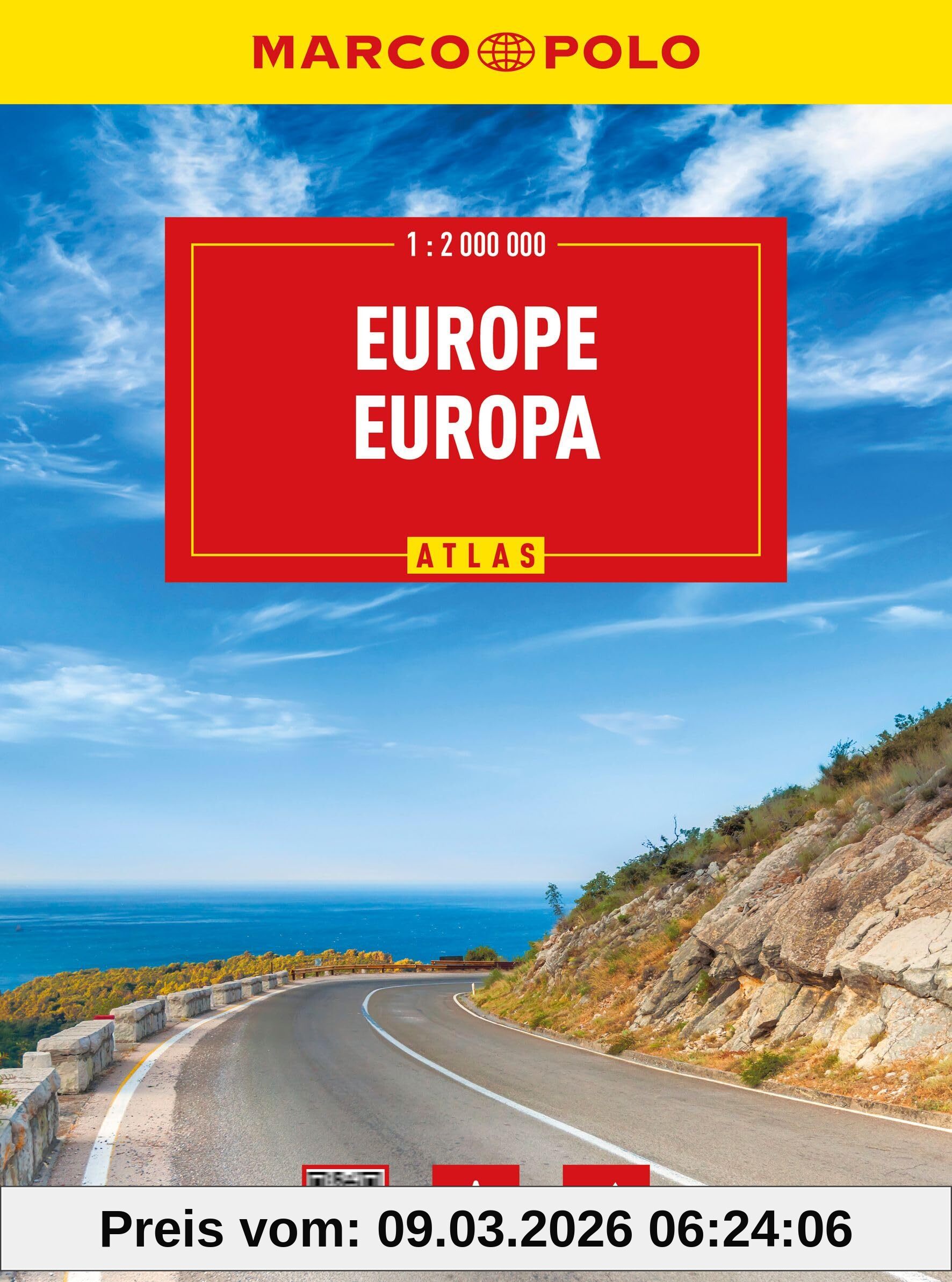 unbekannt Marco Polo Reiseatlas Europa 1, 2 Mio., Wegenatlas Schaal 1, 2.000.000