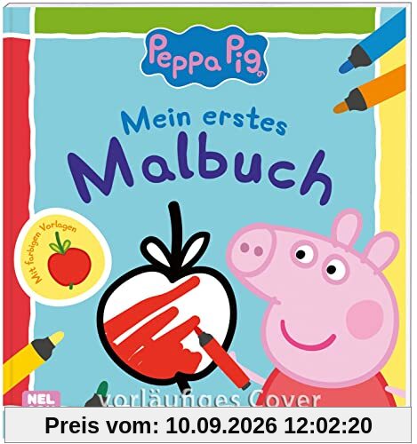 Peppa: Mein erstes Malbuch: Mit Ausmalbildern und farbigen Vorlagen | Kinderbeschäftigung ab 2 (Peppa Pig)
