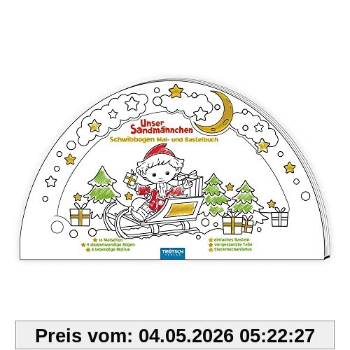 Trötsch Unser Sandmännchen Schwibbogen Mal- und Bastelbuch: Bastelheft Beschäftigungsbuch