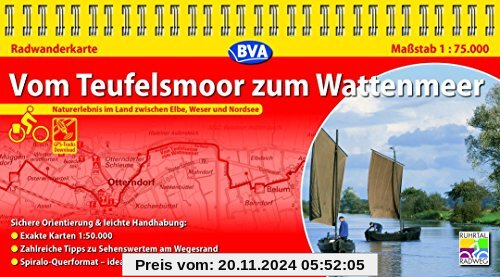 Kompakt-Spiralo BVA Vom Teufelsmoor zum Wattenmeer Naturerlebnis im Land zwischen Elbe, Weser und Nordsee Radwanderkarte