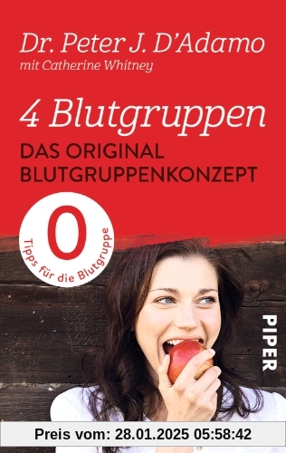 4 Blutgruppen - Das Original-Blutgruppenkonzept: Tips für die Blutgruppe 0