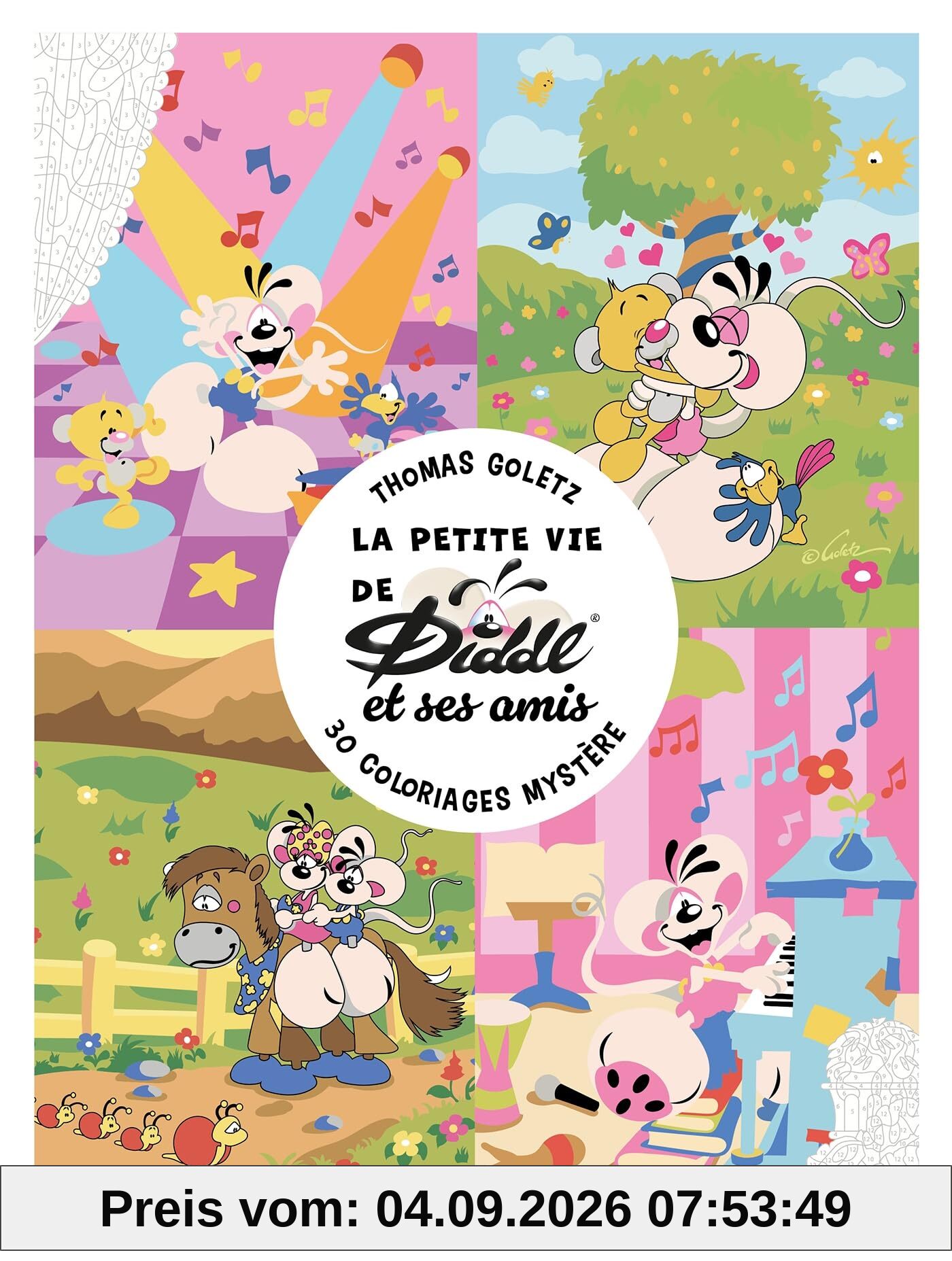 La petite vie de Diddl et ses amis : 30 coloriages mystère