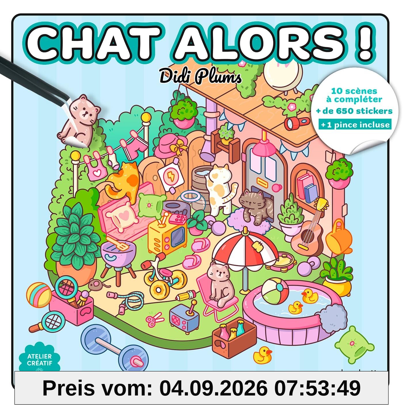 Cozy Stickers Didi Plums (avec pince) : Chat alors !