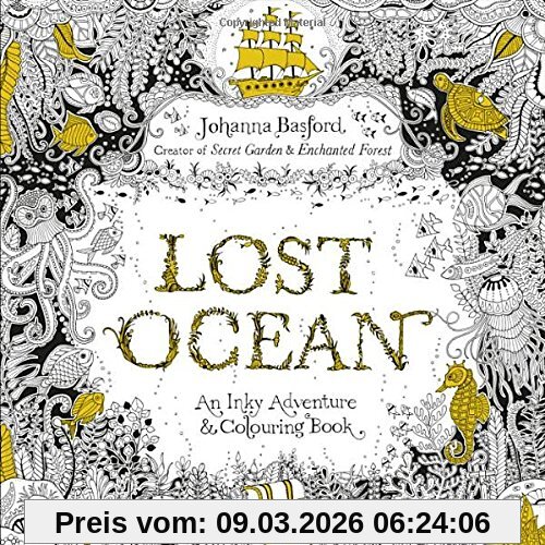 Johanna Basford Lost Ocean, An Inky Adventure & Colouring Book