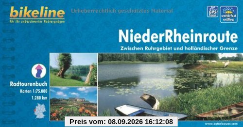 Bikeline NiederRheinroute. Zwischen Ruhrgebiet und holländischer Grenze: 1:75 000, wetterfest/reißfest, GPS-Tracks Download