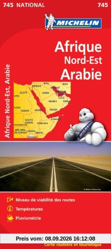 Carte NATIONAL Afrique du Nord Est et Arabie Michelin