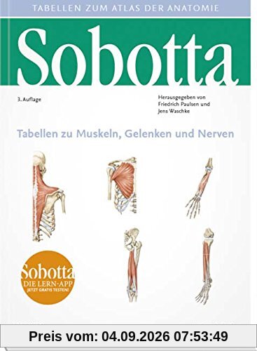 Sobotta Tabellen zu Muskeln, Gelenken und Nerven: Tabellen passend zur 24. Aufl. des Sobotta-Atlas