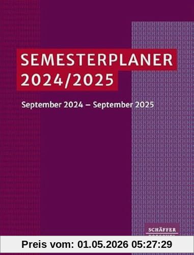 Semesterplaner 2024/ 2025: September 2024 - September 2025