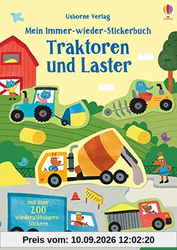 Mein Immer-wieder-Stickerbuch: Traktoren und Laster