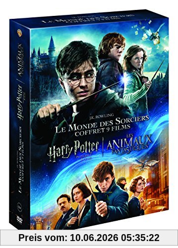 Coffret j. k. rowling 9 films : harry potter 1 à 7 ; les animaux fantastiques [FR Import]