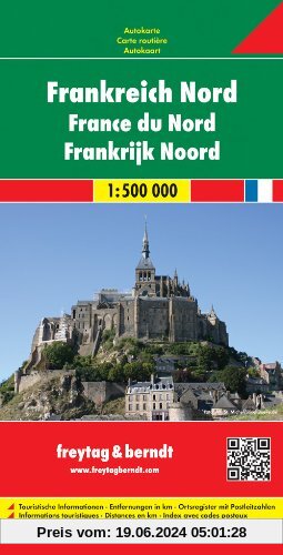 Freytag Berndt Autokarten, Frankreich Nord - Maßstab 1:500.000