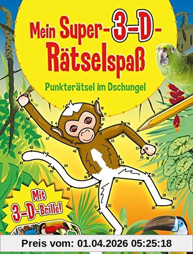 Punkterätsel im Dschungel: Mein Super-3-D-Rätselspaß