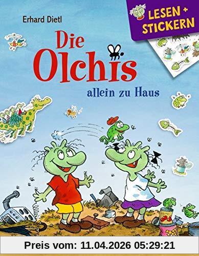 Die Olchis allein zu Haus: Lesen und Stickern
