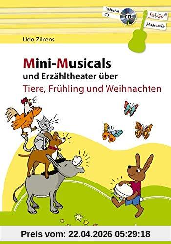 Mini-Musicals und Erzähltheater über Tiere, Frühling und Weihnachten: Gitarre. Lehrbuch mit CD.