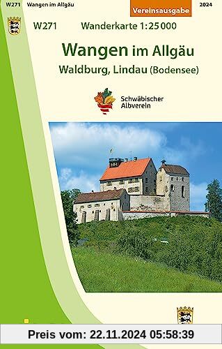 W271 Wangen im Allgäu - Waldburg, Lindau (Bodensee): Wanderkarte 1:25.000 (Wanderkarten 1:25 000)