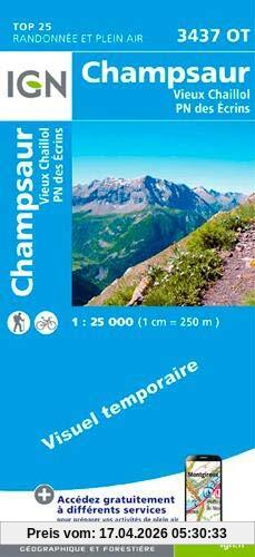 Champsaur - Vieux Chaillol - Parc des Ecrins 1 : 25 000