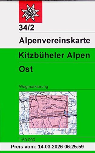 Deutscher Alpenverein Kitzbüheler Alpen - Ost, Wegmarkierung - 1, 50000 (Alpenvereinskarten)